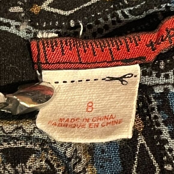 Semi Sheer Blue and Black Long Sleeve V-Neck Career Layer Blouse Top - Picture 11 of 12